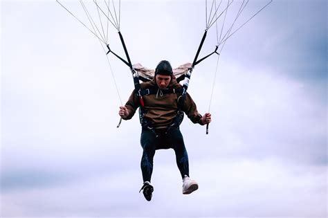 Skydiving Man Landing Free Photo On Pixabay