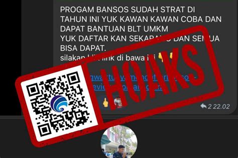 Hoaks Tautan Pendaftaran Penerima Bansos Kementerian Sosial