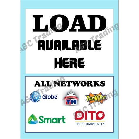 Load Available Here Signage Laminated | Shopee Philippines