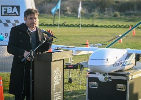 Kicillof presentó 10 drones para fortalecer las tareas de seguridad en