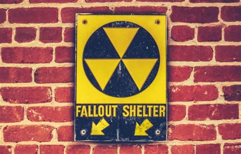 Скачать обои Bricks Sign Fallout Shelter Wall Sign раздел текстуры