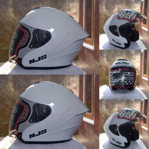 Jual Helm Njs Kairoz Putih Glosy Shopee Indonesia