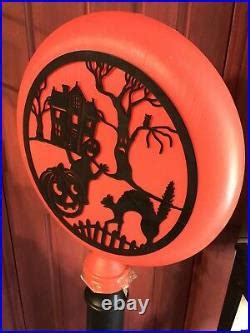 Vintage Union Products Halloween Silhouette Blow Mold Light Lamp Post