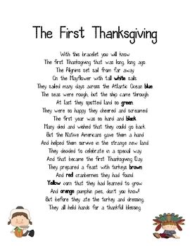 Thanksgiving Story Bracelet By Savvy Second Graders Tpt