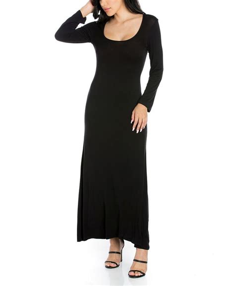 24seven Comfort Apparel Womens Long Sleeve Maxi Dress Macys