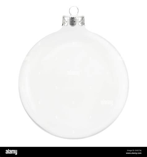 White christmas ball isolated on white background Stock Photo - Alamy