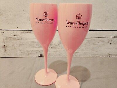 Veuve Clicquot Pink Rose Champagne Flutes X New Ebay