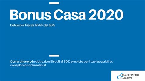 Bonus Casa 2020 Enea Acquista Con Detrazione Fiscale 50