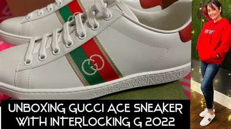 Unboxing New Gucci Ace Sneaker With Interlocking G 2022 Gucci Sneaker