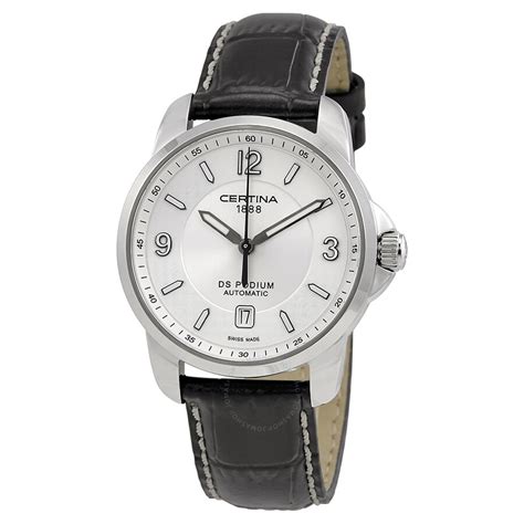 Certina DS Podium Automatic Silver Dial Black Leather Men S Watch C001