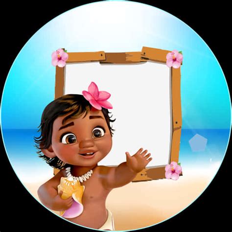 Download Baby Moana Beach Frame | Wallpapers.com