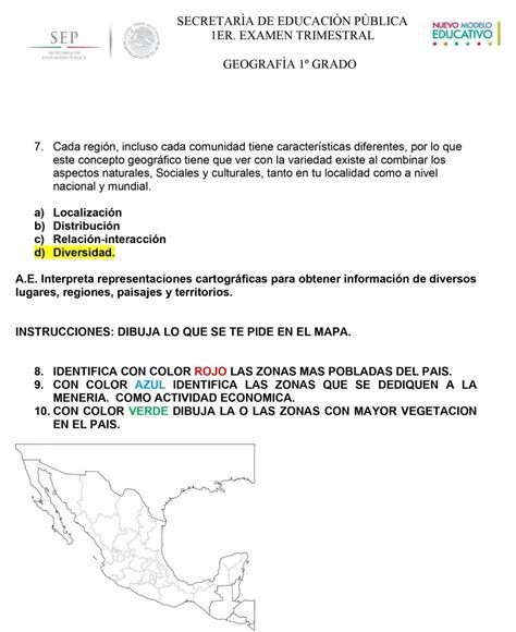 Actividades De Geografia Para Secundaria Para Imprimir Profesor De