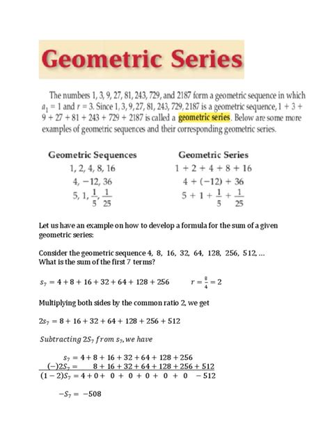 Geometric Series | PDF