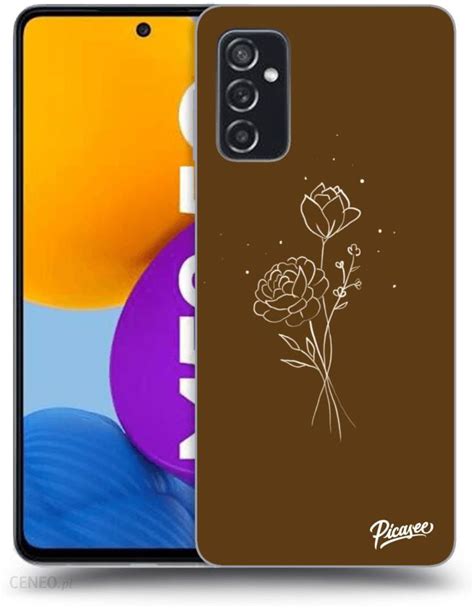 Silikonowe Czarne Etui Na Samsung Galaxy M G Brown Flowers