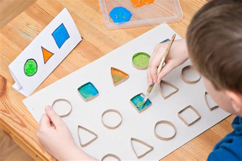 Easy Paint the Shapes Activity for Preschoolers - Happy Toddler Playtime