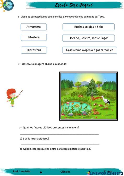 Atividades Biosfera - Biosfera | Free Interactive Worksheets | 829156