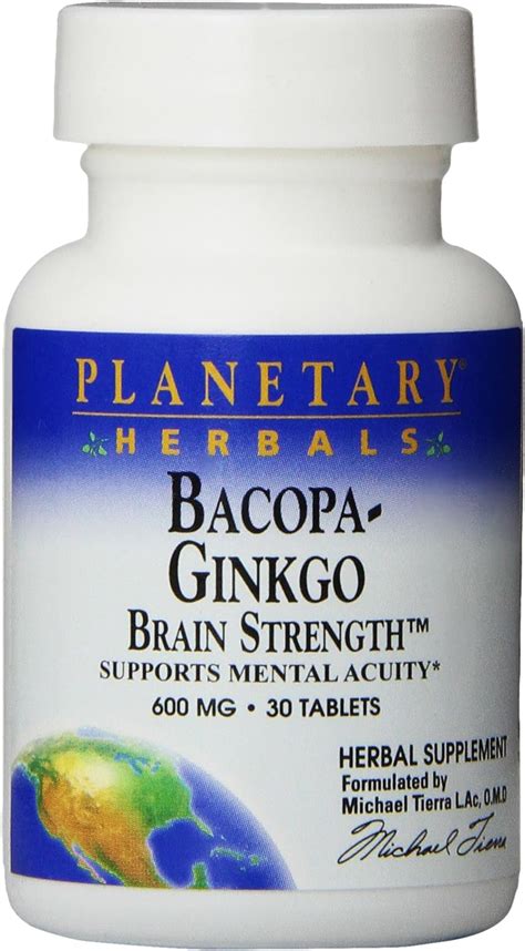 Amazon Planetary Herbals Bacopa Ginkgo Brain Strength Tablets