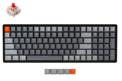 Keychron K4 100 Key Aluminum Frame Hot Swap Gateron RGB Red Switch ENG Cyrillic Keyboard Black