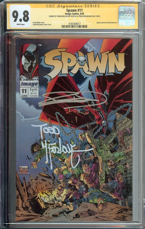 Spawn 11 SS CGC 9 8 Signed By Todd McFarlane Frank Miller Comics