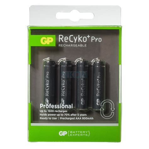 4 AAA GP ReCyko PRO 800mAh AAA NiMH Piles Rechargeables NKON