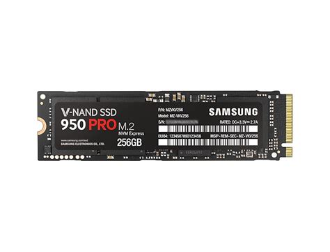 SSD 950 PRO NVMe M.2 Series - 256GB MZ-V5P256BW | Samsung UK