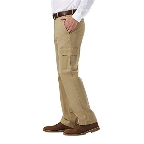 Haggar Khaki Tan Classic Fit Cargo Cell Phone Pocket Pants Men S 38 X 32 For Sale Online Ebay