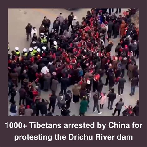 tibetans arrested  anti dam protest february  international