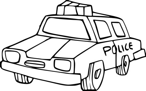 Voiture De Police Coloriage