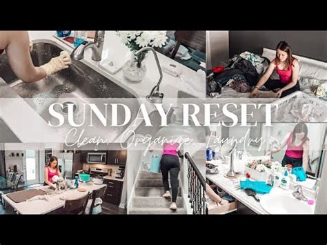 New Sunday Reset Laundry Cleaning Organizing Youtube