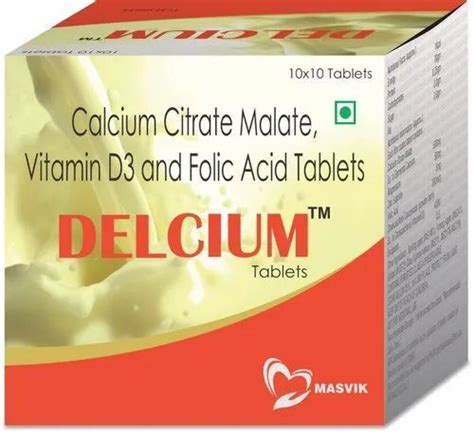 Calcium Vitamin D Tablets 10x10 Tablet Strip Prescription Formulation For Enhanced Bone