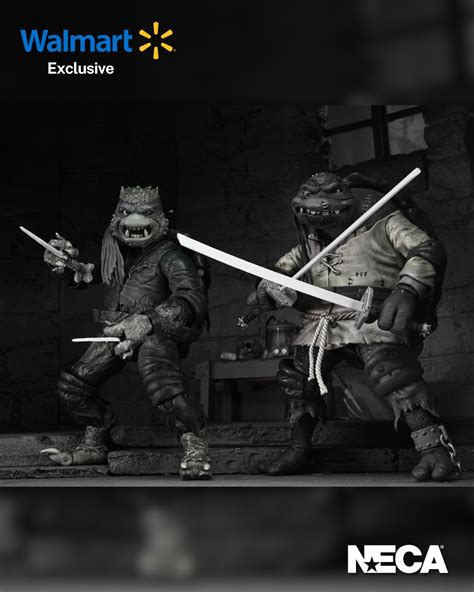 NECA Leo And Raph Universal Monsters X TMNT Black And White Edition