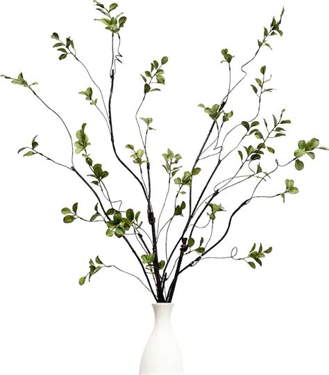 Grtefhu Pcs Faux Greenery Plant Stems And Branches For Tall Vase