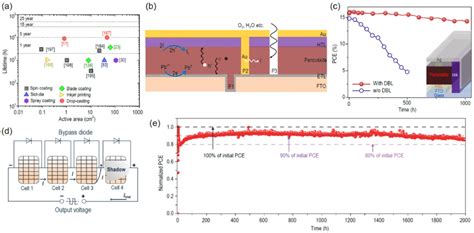 (a) Distribution of the lifetimes of PSCs and modules in terms of the ...