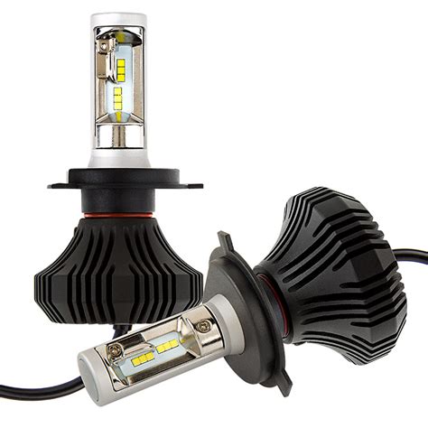 H4 LED Fanless Headlight Fog Light Conversion Kit With Compact Heat