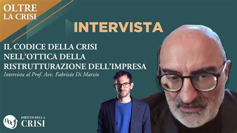 OLTRE LA CRISI Puntata 1 2024 Il Codice Della Crisi Nell Ottica