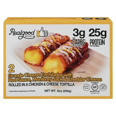 The Real Good Food Company Grande Cheese Enchiladas Frozen Meal Oz