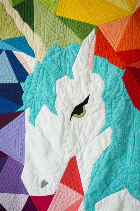 Maybe The Unicorn Paper Piecing Quilt Pattern Geometric Appliqué Quilts Barn Quilts Patchwork