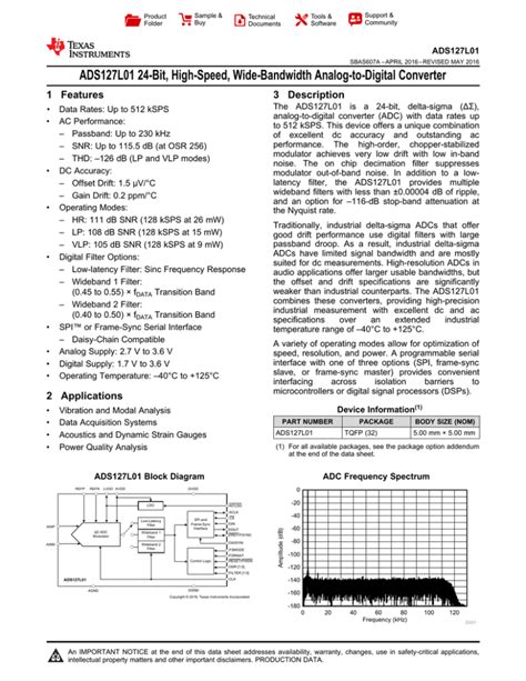 24 Bit High Speed Wide Bandwidth Analog To