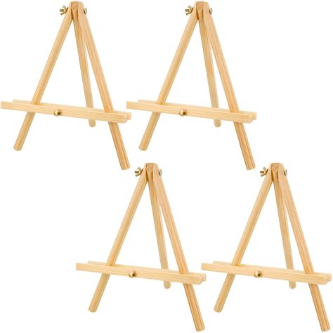 US Art Supply 12" Tall Tripod Easel Natural Pine Wood (Pack of 4 Easels ...