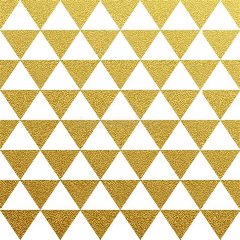 Gouden Schitterend Naadloos Patroon Van Driehoeken Vector Illustratie