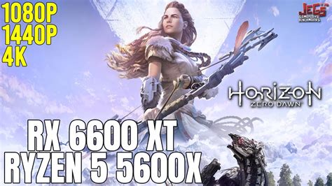 Horizon Zero Dawn Ryzen 5 5600x RX 6600 XT 1080p 1440p 4K