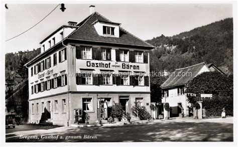 Fotokarte Bregenz GH zum grauen Bären um 1940 Wiener Werkstätte