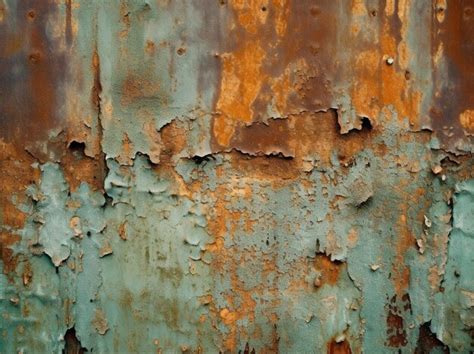 Premium AI Image A Close Up Of A Rusted Metal Surface With Peeling