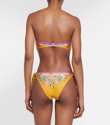 Ginger Scarf Printed Bikini Bottoms In Multicoloured Zimmermann