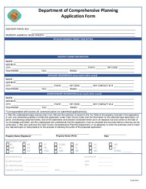 Fillable Online Department Of Comprehensive Planning Application Form