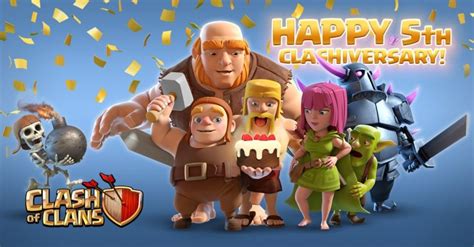 Clash Of Clans Year Anniversary Updates Clashfarmer Clash Of