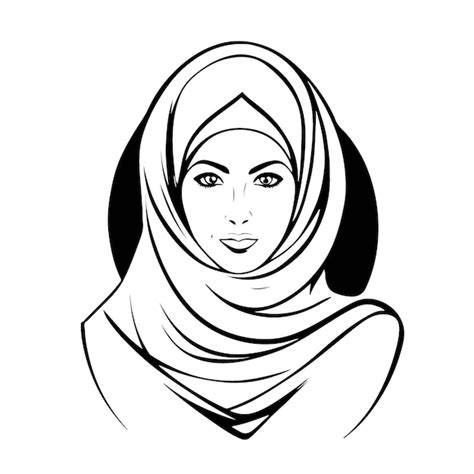 Premium Vector Pretty Lovely Muslim Woman Vector Logo Art