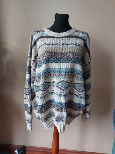 Vintage Sweater Oversized Knitwear Unisex Jumper Wool 90s Pullover