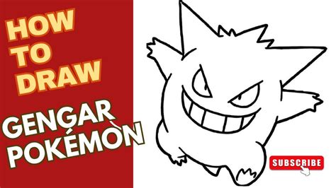 How To Draw Gengar Pokémon Easy Youtube