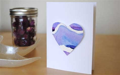 Easy Watercolor Valentine Card